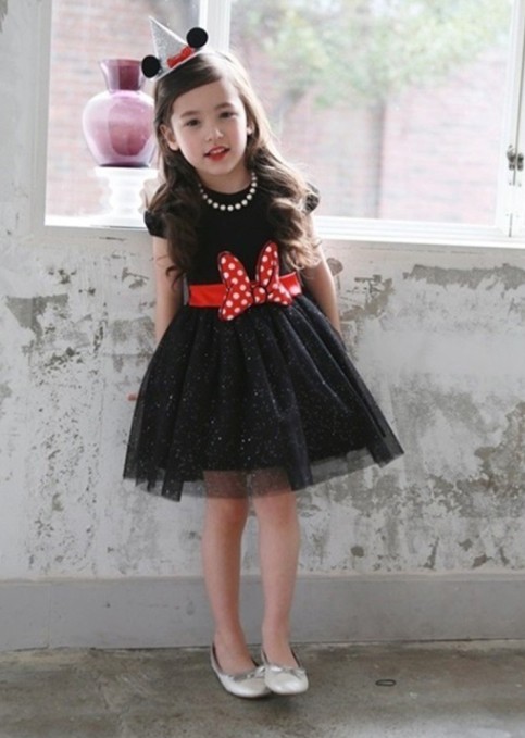 F68097-2 children Minnie princess dress Girl Sequins Birthday Tutus Dress